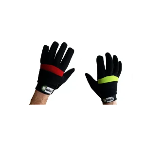 Gants airsoft duke noir, rouge et vert