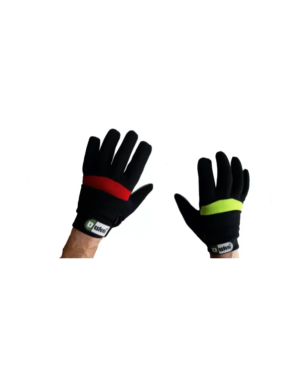 Gants airsoft duke noir, rouge et vert